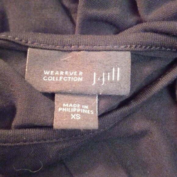 J. Jill XS Black Wearever Collection Womens Top 3/4 Sleeve Rayon Lycra - Picture 7 of 9